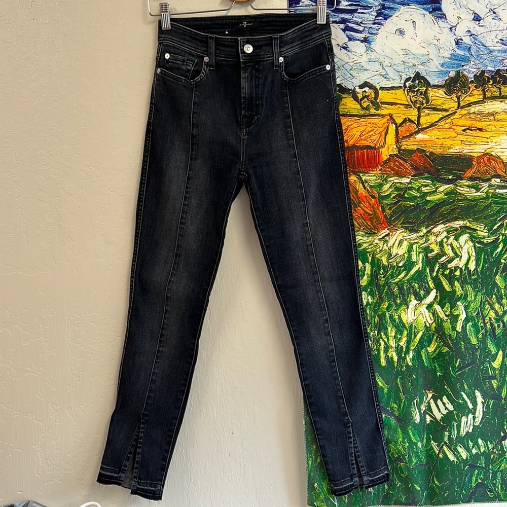7 for All Mankind, black jeans, size 26, almost brand new.